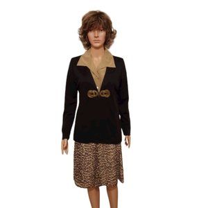 VINTAGE JACLYN SMITH 3 PC SKIRT SUIT SET SIZE SMALL NWT